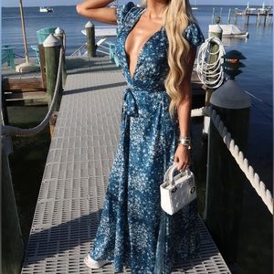 Tularosa floral wrap dress worn once